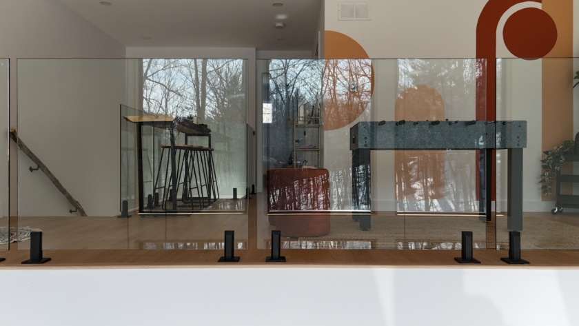 Design intérieur avec parois vitrées