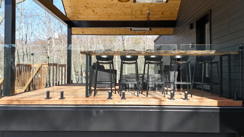 Terrasse vitrée